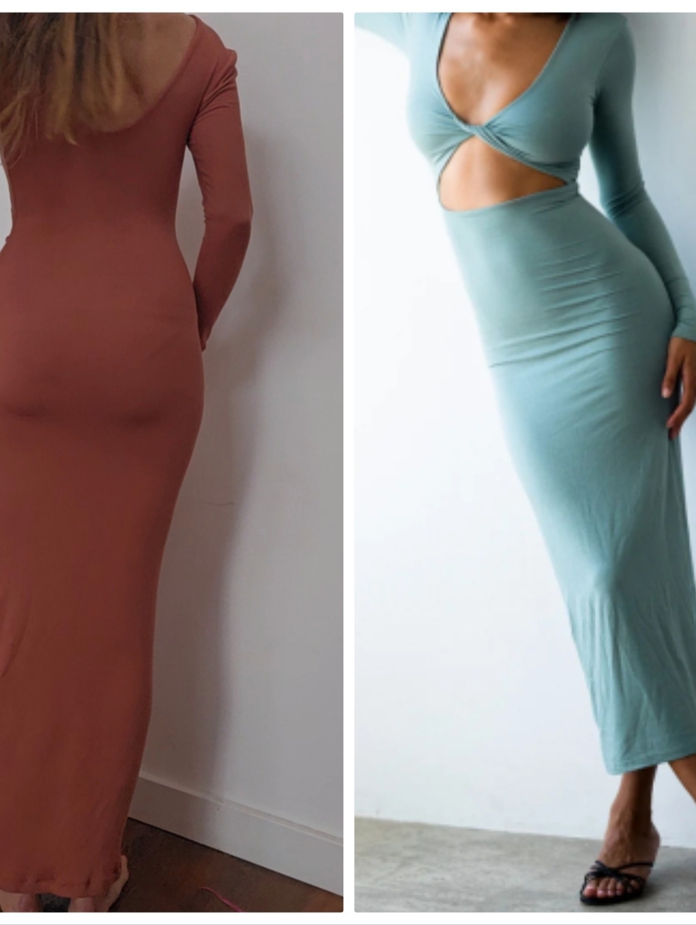 Skatie Holly Cut Our Jersey Dress Cinnamon Cocoa S - Picture 3 of 4